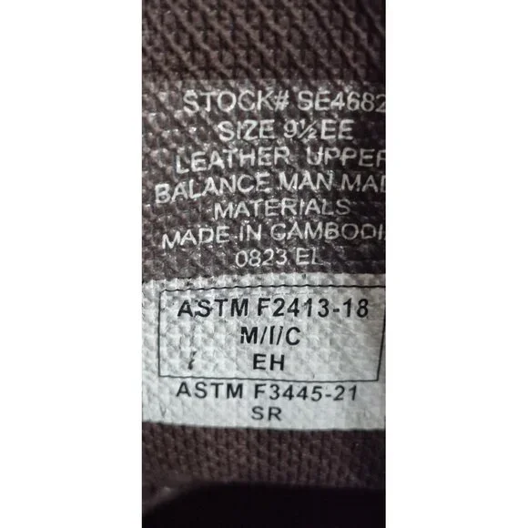 Justin Stampede Brown Leather Square Toe Western Cowboy Boots Mens Size 9.5 EE